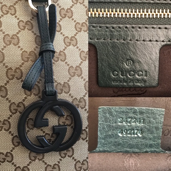 🔥SOLD🔥 GUCCI Guccissima GG leather trim Satchel - Picture 6 of 8